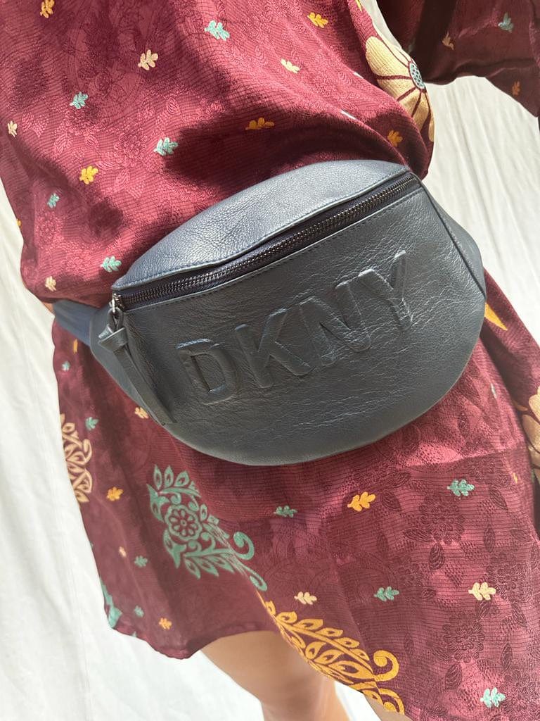 DKNY Leather Belt Bag Navy DKNY