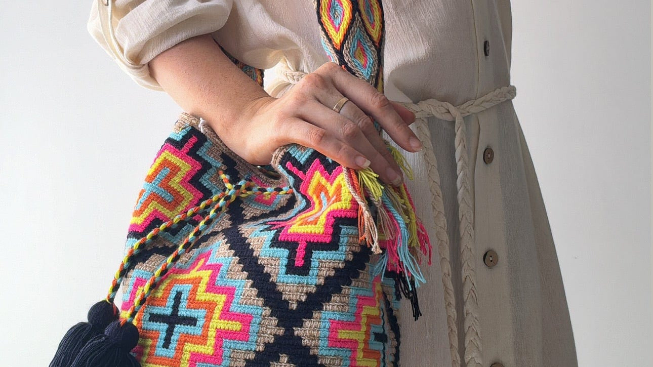 Sistergolden Bahamas Large  Wayuu Crocheted Bag