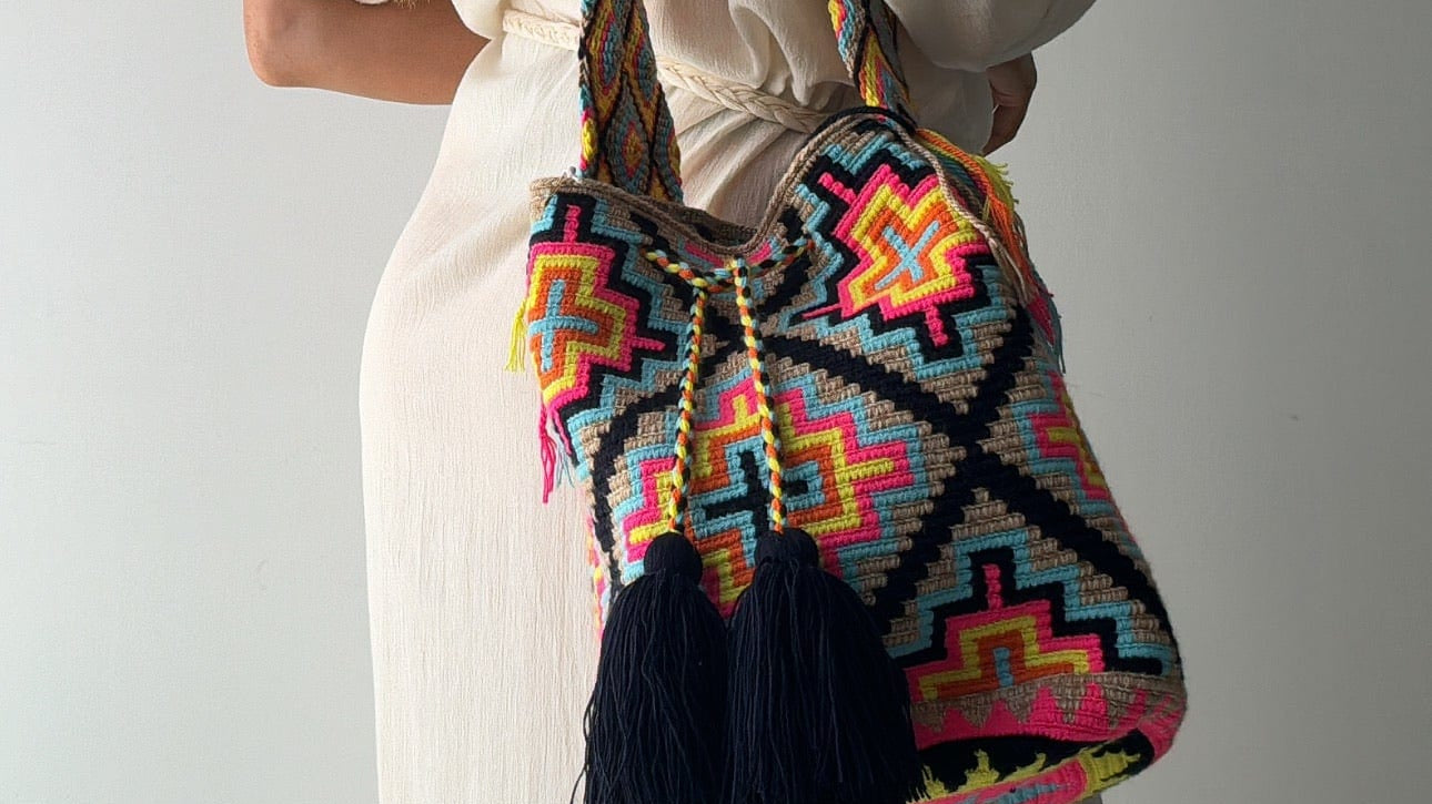 Sistergolden Bahamas Large  Wayuu Crocheted Bag