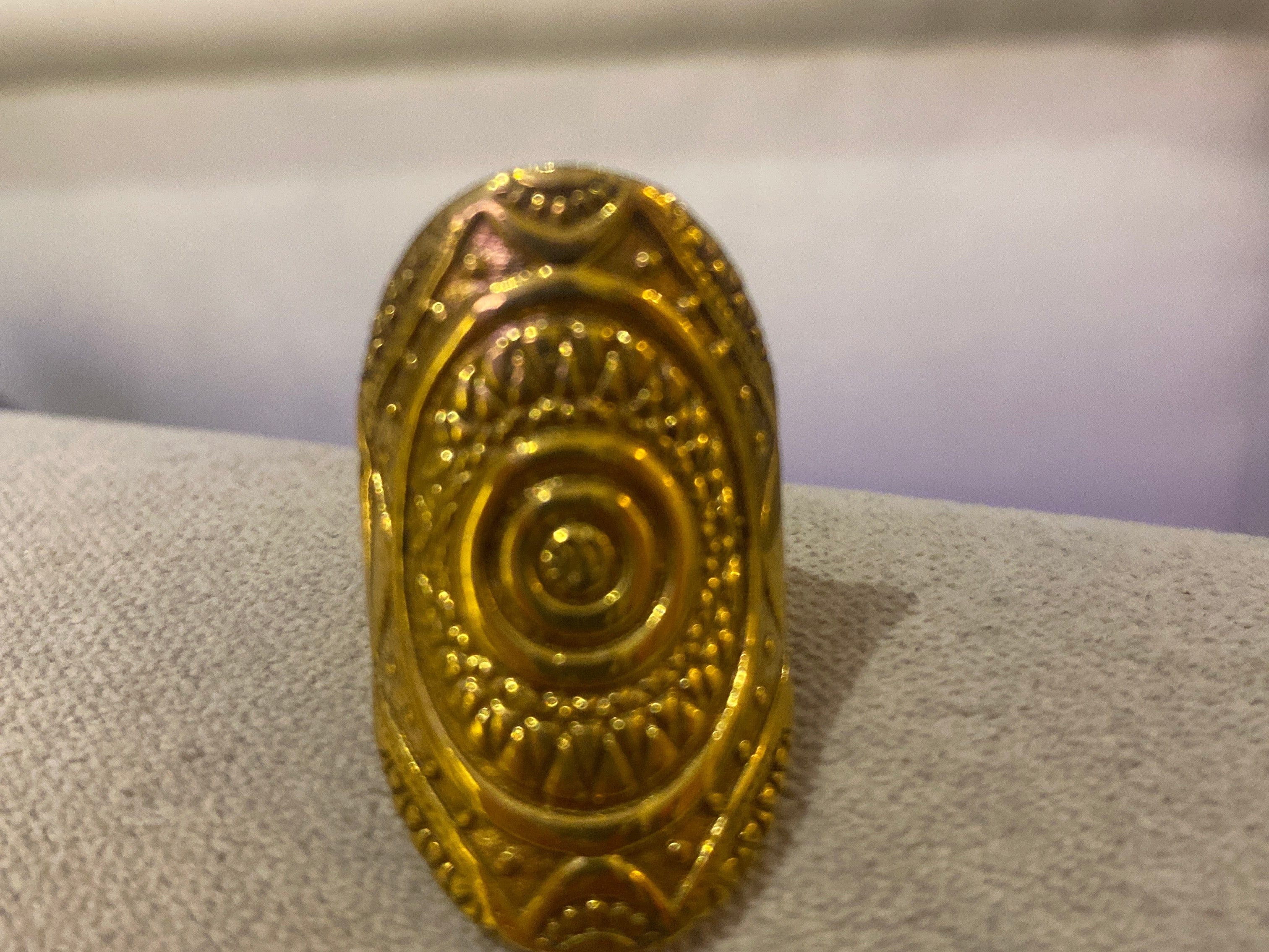 Sistergolden Brass Target Ring