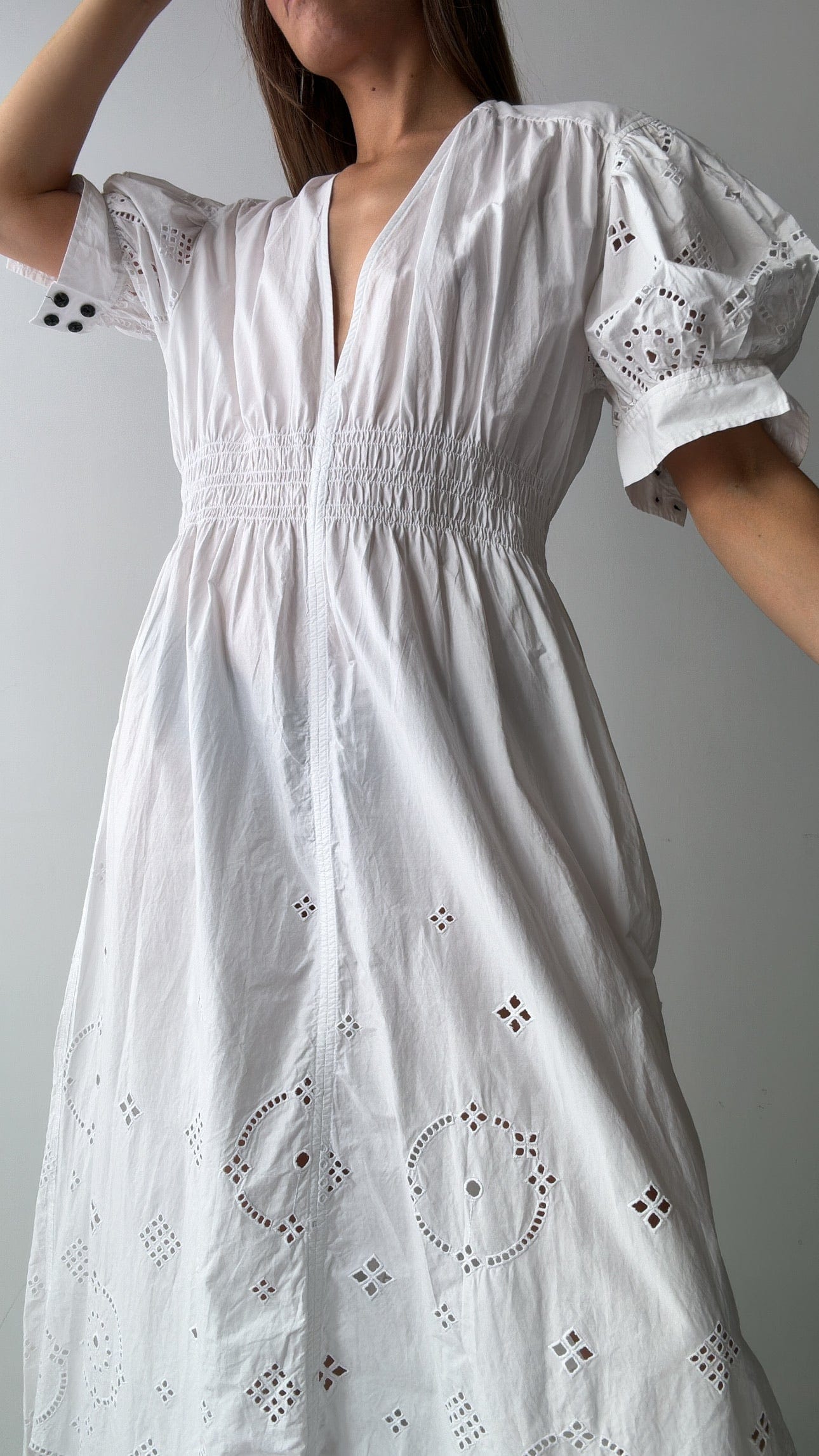 Sistergolden Dress Ganni Ingalls Cutwork Lace Dress