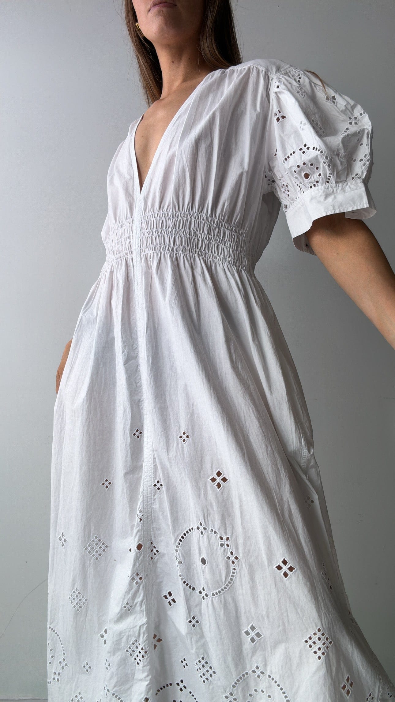 Sistergolden Dress Ganni Ingalls Cutwork Lace Dress