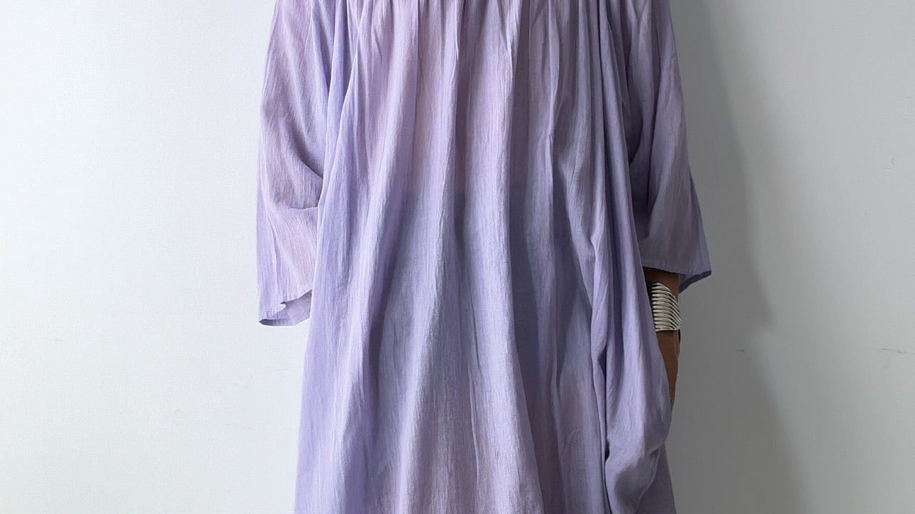 Sistergolden Dress Summertime Round Neck Lavender