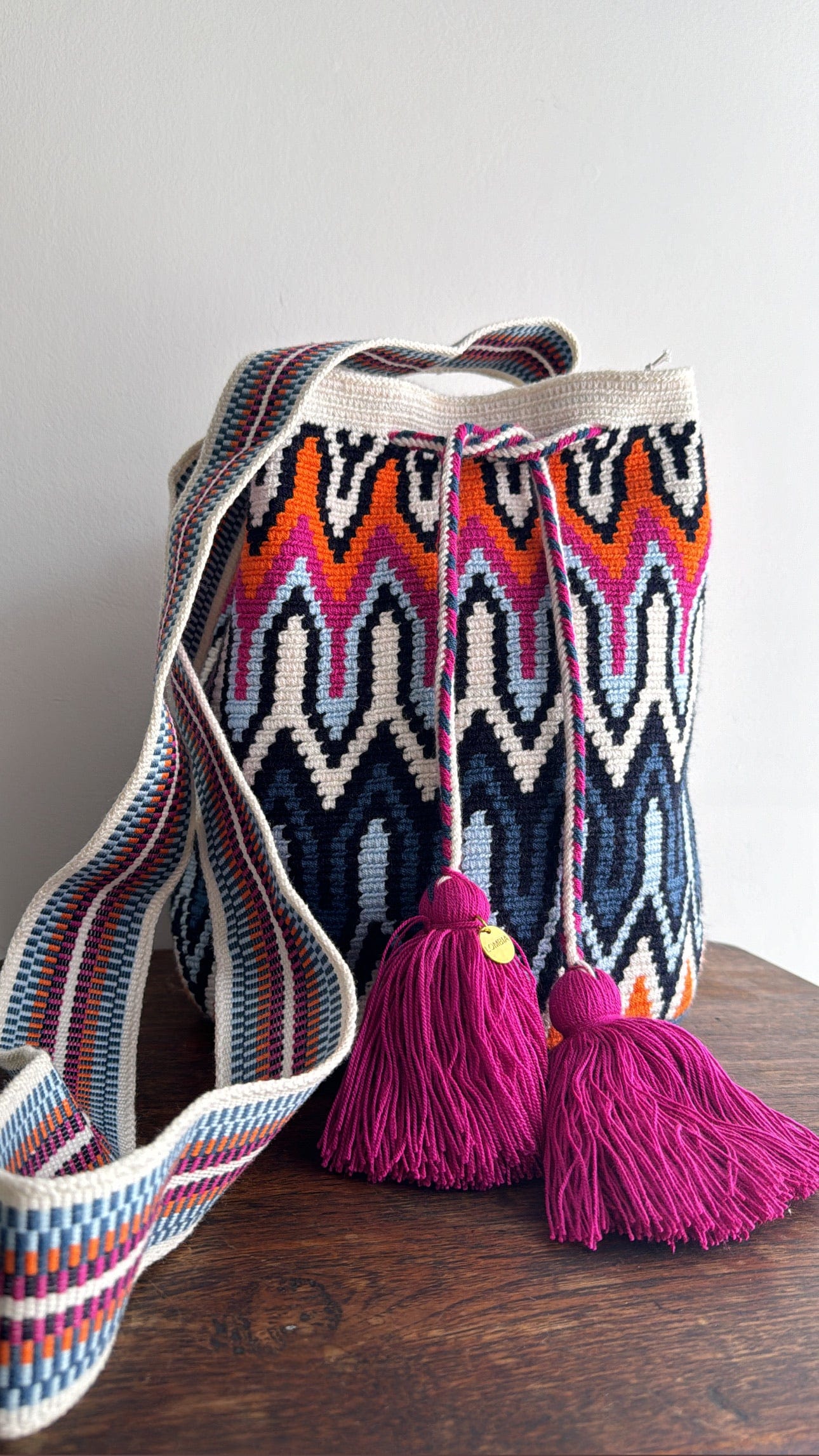 Sistergolden Fuego Large  Wayuu Crocheted Bag