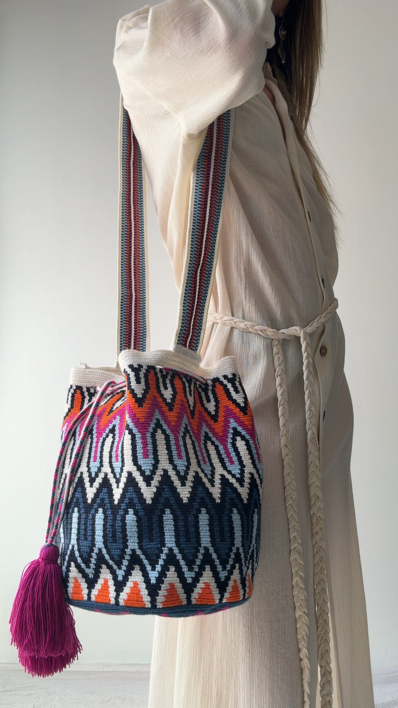 Sistergolden Fuego Large  Wayuu Crocheted Bag