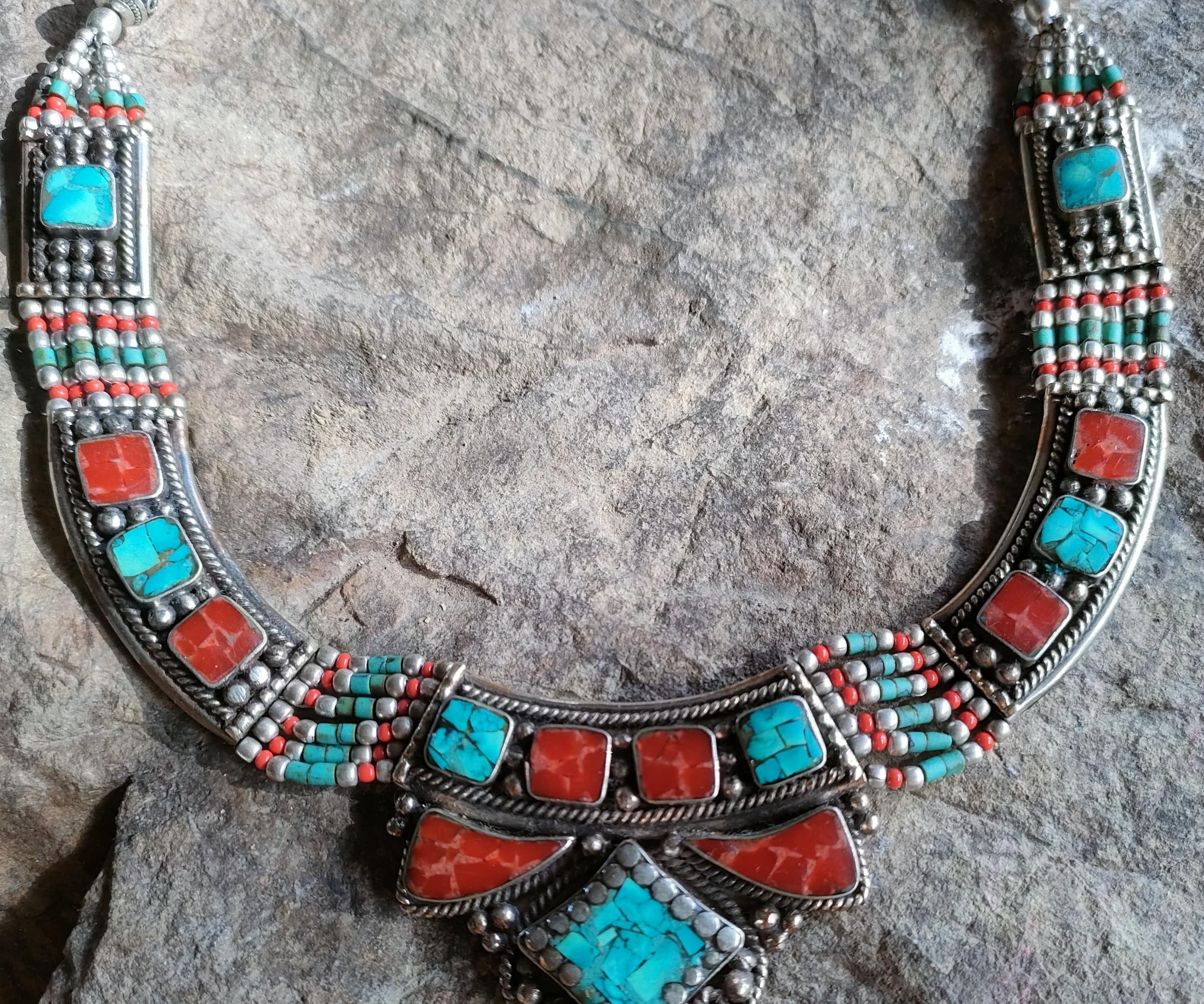 Sistergolden Necklace Tibetan Tribal Necklace #12