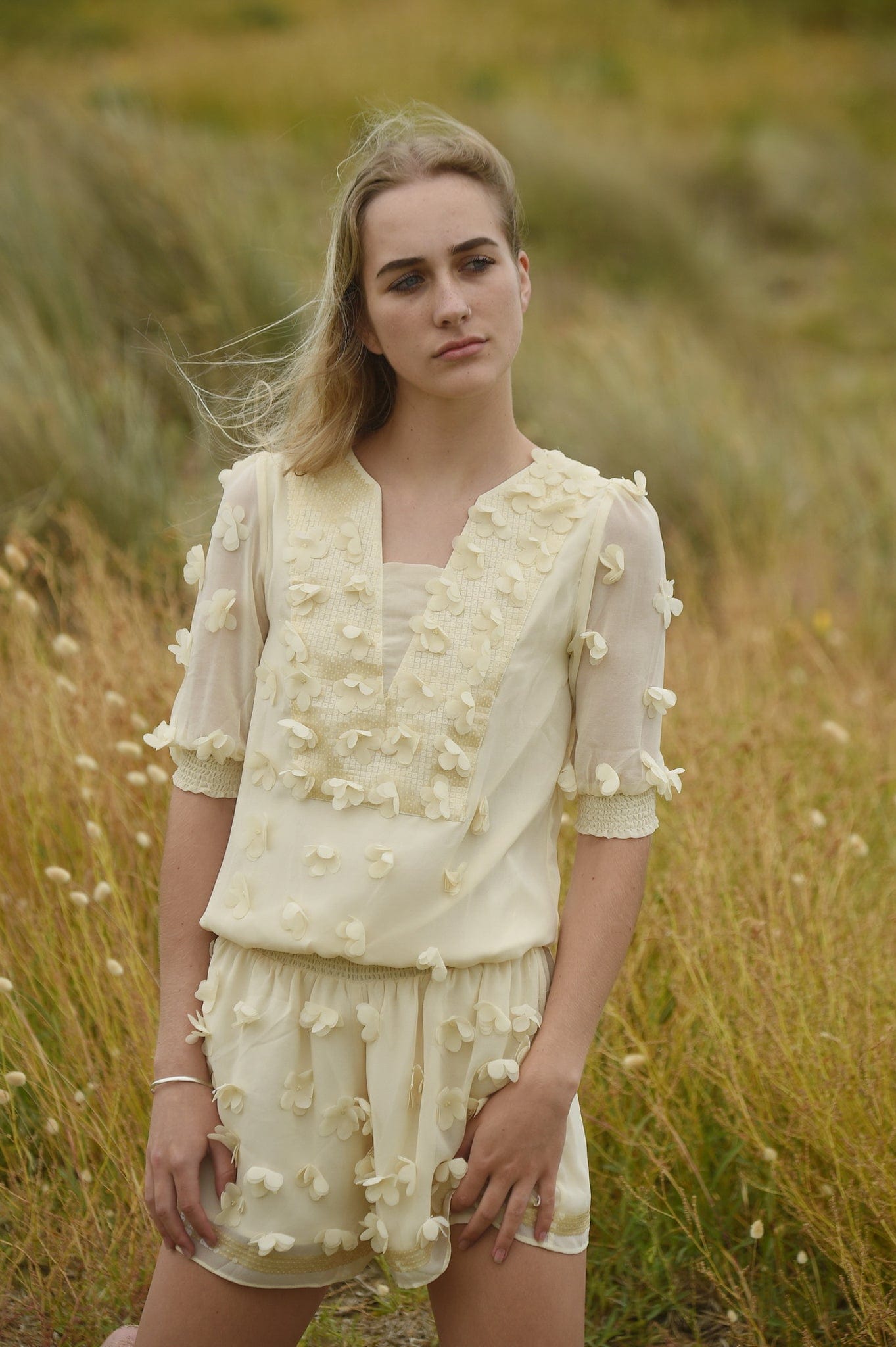 SisterGolden Tops Flower Power Cavalli Top